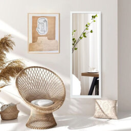Costway 120 X 37Cm Full Length Mirror Over The Door Wall Mirror W/ Hanging Hooks - thumbnail 7