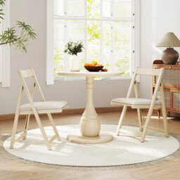 Accent Armless Kitchen Chair Foldable Dining Chair Set Of 4 Beige - thumbnail 3