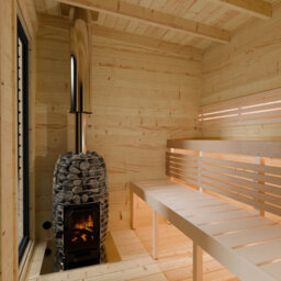 Waltons Novi Outdoor Sauna With Small Veranda, Garden Cabin, Scandinavian Sauna With Veranda, 4 Heating Options, Aspen Bench - thumbnail 5
