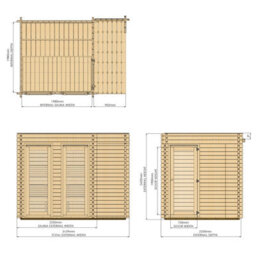 Waltons Novi Outdoor Sauna With Small Veranda, Garden Cabin, Scandinavian Sauna With Veranda, 4 Heating Options, Aspen Bench - thumbnail 7