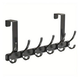 Over The Door Hanger 6 Hooks Clothes Coat Jacket Rack Towel Holder Storage Uk - thumbnail 3