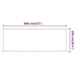 Berkfield Vertical Awning Light Green 100X800 Cm Oxford Fabric - thumbnail 5