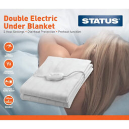 Status Double Electric Blanket - 70W 3 Heat Setting Electric Under Blanket - Deb1Pkb - thumbnail 4