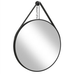 Artloge 60Cm Hanging Circle Mirror Wall Decor Aluminum Frame Round Mirrors Bathroom Bedroom, Black - thumbnail 3