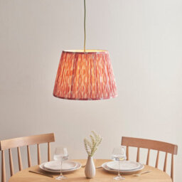 Loops Chic 2 Pack Hanging Ceiling Pendant Lights With Coral Pink Shades And Brass Finish - thumbnail 2