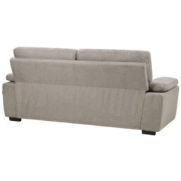 Beliani Sofa 3 Seater Vogar Fabric Light Brown - thumbnail 5