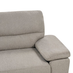 Beliani Sofa 3 Seater Vogar Fabric Light Brown - thumbnail 7