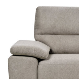 Beliani Sofa 3 Seater Vogar Fabric Light Brown - thumbnail 6