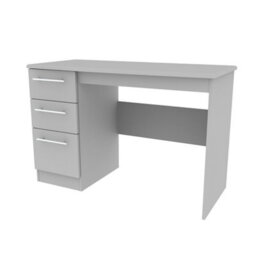 Bergamo Ready Assembled Matt Grey 3 Drawer Desk (H)795mm (W)540mm (D)540mm