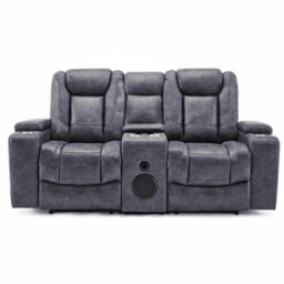 Furnishings For Less UK Juniper Electric Recliner 2 Seater With Usb Cup Holders Grey - thumbnail 1