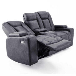 Furnishings For Less UK Juniper Electric Recliner 2 Seater With Usb Cup Holders Grey - thumbnail 3