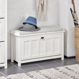 Sobuy Fsr161-W, Hallway Shoe Bench Shoe Rack Shoe Cabinet With Flip-Drawer And Seat Cushion,white,w80Xd30Xh50 - thumbnail 8