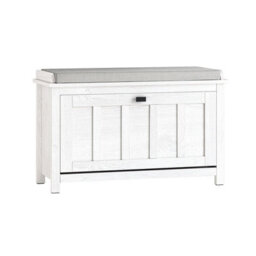 Hallway Shoe Bench Shoe Rack Shoe Cabinet With Flip-Drawer And Seat Cushion,sobuy Fsr161-W,white