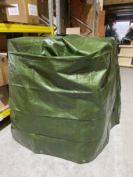 Cost Wise Tough Heavy 220 Gsm Duty Waterproof Green With Brown Reverse Tarpaulin /tarp Cover Sheet/ Extra Eyelets At 50Cm (6M X6M) - thumbnail 6