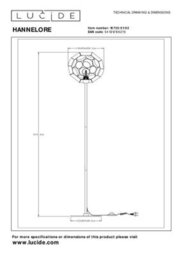 Lucide Hannelore Floor Lamp Diameter 30Cm 1Xe27 - Matt Gold, Brass - thumbnail 6