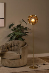 Lucide Hannelore Floor Lamp Diameter 30Cm 1Xe27 - Matt Gold, Brass - thumbnail 4