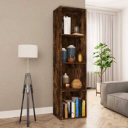 Berkfield Book Cabinet/tv Cabinet Smoked Oak 36X30X143 Cm Engineered Wood - thumbnail 3