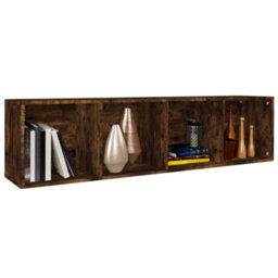 Berkfield Book Cabinet/tv Cabinet Smoked Oak 36X30X143 Cm Engineered Wood - thumbnail 4