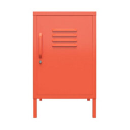 Novogratz Dorel Home Dhp Cache Metal Locker End Table With One Door In Orange
