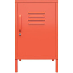 Novogratz Dorel Home Dhp Cache Metal Locker End Table With One Door In Orange - thumbnail 7