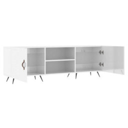 Walplus Tv Cabinet High Gloss White 150X30X50 Cm Engineered Wood - thumbnail 6