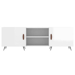 Walplus Tv Cabinet High Gloss White 150X30X50 Cm Engineered Wood - thumbnail 5