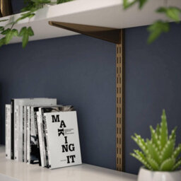 Rothley Twinslot Shelving Kit Antique Brass 1981mm (H) 320mm (D)