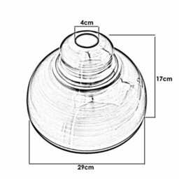 Chrome Metal Ceiling Light Shade Easy Fit Pendant Lampshade Modern Industrial 29Cm X 17Cm Hanging Light Cover - thumbnail 2