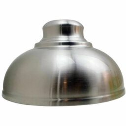 Chrome Metal Ceiling Light Shade Easy Fit Pendant Lampshade Modern Industrial 29Cm X 17Cm Hanging Light Cover