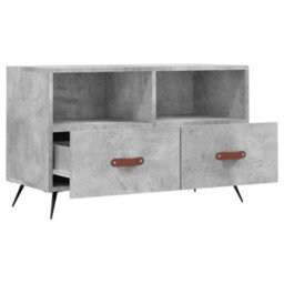 Berkfield Sturdy Tv Cabinet Concrete Grey 80X36X50 Cm Engineered Wood - thumbnail 6