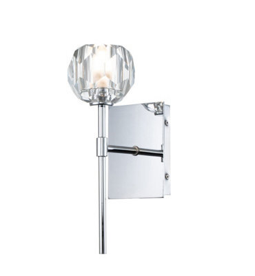 Luminosa Lighting Luminosa Quoizel Regalia Wall Lamp Polished Chrome, 3000K, Ip44 - image 1