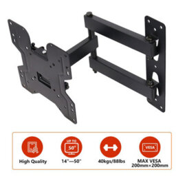 "Sundaze Monitor Tv Wall Mount Bracket Swivel & Tilt For 14"" - 50"" Led Curved Qled Qe 4K Lcd Oled Suhd Uhd" - thumbnail 7