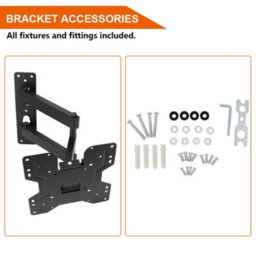"Sundaze Monitor Tv Wall Mount Bracket Swivel & Tilt For 14"" - 50"" Led Curved Qled Qe 4K Lcd Oled Suhd Uhd" - thumbnail 6