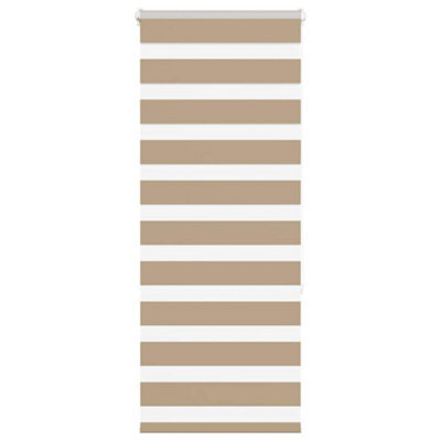Berkfield Zebra Blind Sand Brown 55X150 Cm Fabric Width 50.9 Cm Polyester - image 1