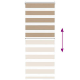 Berkfield Zebra Blind Sand Brown 55X150 Cm Fabric Width 50.9 Cm Polyester - thumbnail 5
