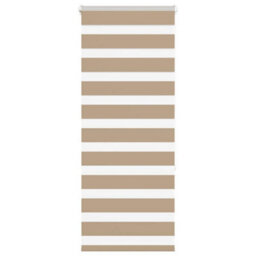 Berkfield Zebra Blind Sand Brown 55X150 Cm Fabric Width 50.9 Cm Polyester - thumbnail 1