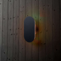 Houseof Outdoor Metal Mini Diffuser Wall Or Fence Light - Charcoal Grey Black - thumbnail 5