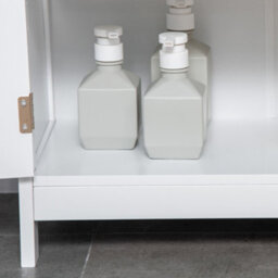 Kleankin Modern Bathroom Cabinet, Freestanding Floor Cabinet With Storage, White - thumbnail 9