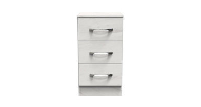 Hampshire 3 Drawer Bedside Cabinet In Marble (Ready Assembled) - image 1