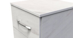 Hampshire 3 Drawer Bedside Cabinet In Marble (Ready Assembled) - thumbnail 4