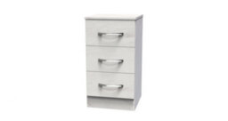 Hampshire 3 Drawer Bedside Cabinet In Marble (Ready Assembled) - thumbnail 3