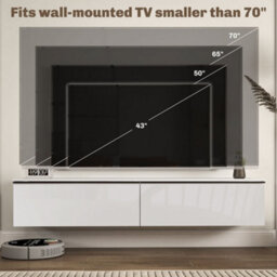 Wyld Haus Disa 160Cm High Gloss White Floating Tv Cabinet For Screens Up To 70 Inches - thumbnail 5