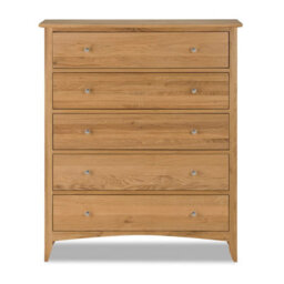 Statement Furniture Edward Hopper Oak 5 Drawer Chest Of Drawers - thumbnail 8