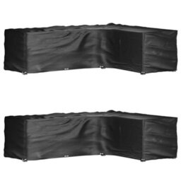 Walplus L-Shaped Outdoor Garden Furniture Covers 2 Pcs 16 Eyelets 260X210X80 Cm - thumbnail 1