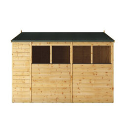 Waltons 10 X 6 Shiplap Garden Storage Shed Tongue And Groove Apex Single Door Windows - thumbnail 5