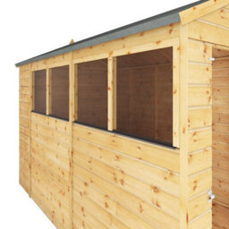Waltons 10 X 6 Shiplap Garden Storage Shed Tongue And Groove Apex Single Door Windows - thumbnail 4