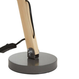 Orsina Ambiant Grey Wood And Metal Table Lamp, Versatile Bedside Table Lamp, Modern Rustic Livingroom Table Lamp - thumbnail 5