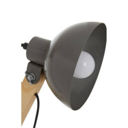Orsina Ambiant Grey Wood And Metal Table Lamp, Versatile Bedside Table Lamp, Modern Rustic Livingroom Table Lamp - thumbnail 4