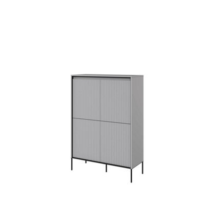 Arte Modern Trend  Highboard Cabinet (H830mm W980mm D400mm) - Light Grey With Black Legs - image 1