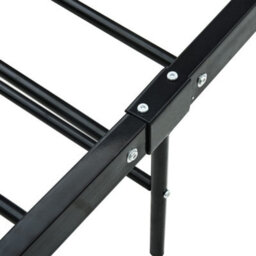 Berkfield Bed Frame Black Metal 6Ft Super King 180X200 Cm - thumbnail 6